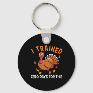 Thanksgiving Hardloop Turkey Trot Ik Heb Nul Dagen Sleutelhanger