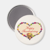 Thanksgiving Hart en Cornucopia Magneet (Voorkant / Achterkant)