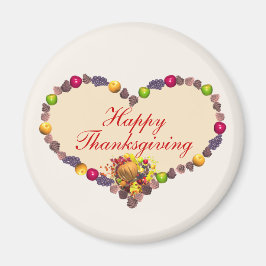 Thanksgiving Hart en Cornucopia Magneet