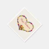 Thanksgiving Hart en Cornucopia Servet (Hoek)