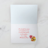 Thanksgiving hart - grootmoeder en grootvader feestdagen kaart (Binnen)