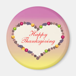 Thanksgiving hart - roze en geel magneet