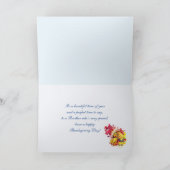 Thanksgiving hart - voor broer feestdagen kaart (Binnen)