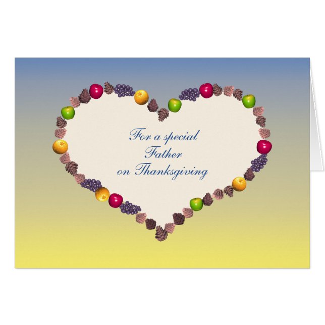 Thanksgiving hart - voor vader (Voorkant Horizontaal)
