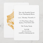 Thanksgiving Harvest Dinner Letterpress Turkije Kaart (Voorkant / Achterkant)