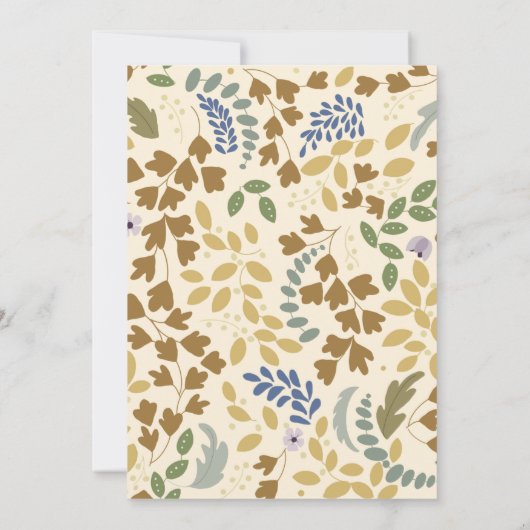 Thanksgiving Harvest Dinner Rustiek Elegant Kaart (Achterkant)