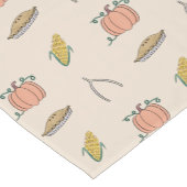 Thanksgiving Harvest Doodled Feast Kinder Tafel Korte Tafelloper (Hoek)