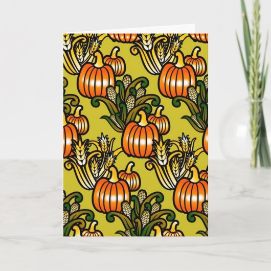 Thanksgiving Harvest Feestdagen Kaart (Voorkant)