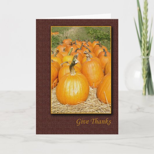 Thanksgiving Harvest Feestdagen Kaart (Voorkant)