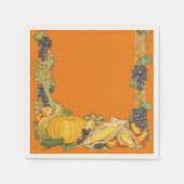 Thanksgiving Harvest Foods Paper Napkins Servet (Voorkant)