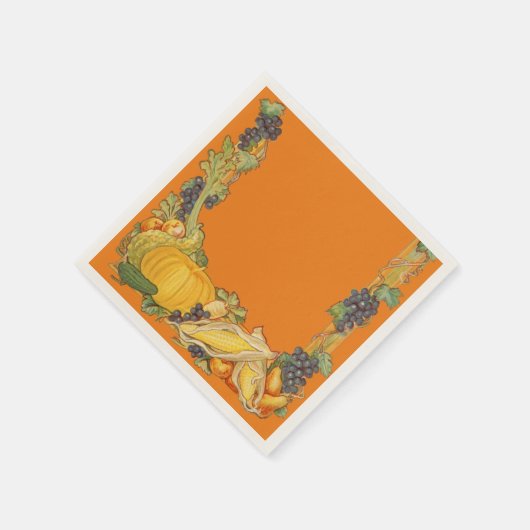Thanksgiving Harvest Foods Paper Napkins Servet (Hoek)