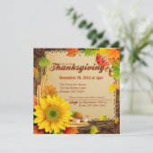 Thanksgiving Harvest Invite Kaart (Staand voorkant)