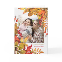 Thanksgiving Harvest Leaves Berries Vert Foto