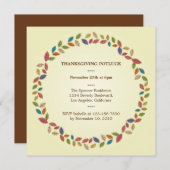 Thanksgiving Harvest Leaves Potluck Party Kaart (Voorkant / Achterkant)