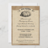 Thanksgiving Harvest Party Invitation Kaart (Voorkant)