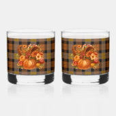 Thanksgiving Harvest Plaid Whisky Glas (Voorkant)
