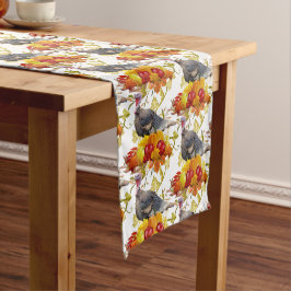 Thanksgiving Harvest Pumpkin en Turkije Korte Tafelloper