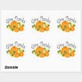 Thanksgiving Harvest Pumpkins Ronde Sticker (Vel)