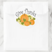 Thanksgiving Harvest Pumpkins Ronde Sticker (Tas)