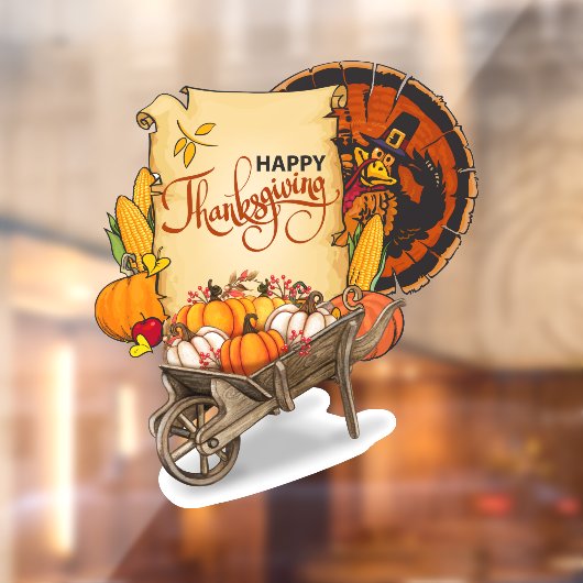 Thanksgiving Harvest Raamsticker (Vel 2)
