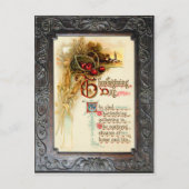  Thanksgiving Harvest Scene met Verse Feestdagenkaart (Voorkant)