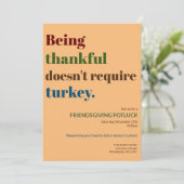 Thanksgiving heeft Turkije niet nodig Feestdagenkaart (Staand voorkant)