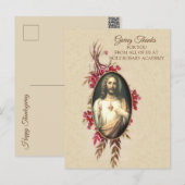 Thanksgiving Heilig Hart van Jezus Herfstbloem Briefkaart (Voorkant / Achterkant)