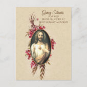 Thanksgiving Heilig Hart van Jezus Herfstbloem Briefkaart (Voorkant)