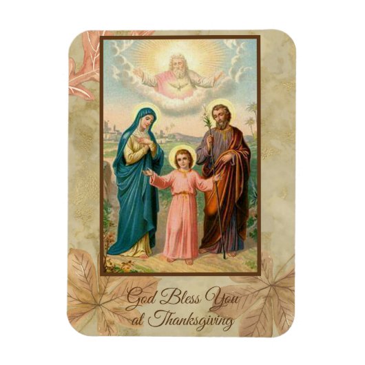 Thanksgiving Heilige Familie Jezus Mary St. Joseph Magneet (Verticaal)