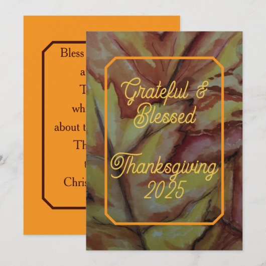 Thanksgiving Heilige Kaart – Digitale optie (Voorkant / Achterkant)