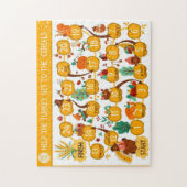 Thanksgiving Help The Turkey Vind De Cereal Oats Legpuzzel (Verticaal)