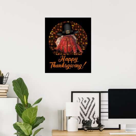 Thanksgiving heremietkreeft poster (Thuiskantoor)