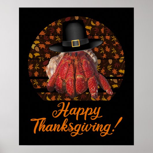 Thanksgiving heremietkreeft poster (Voorkant)