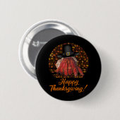 Thanksgiving heremietkreeft ronde button 5,7 cm (Voorkant /achterkant)