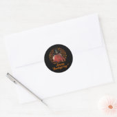 Thanksgiving heremietkreeft ronde sticker (Envelop)