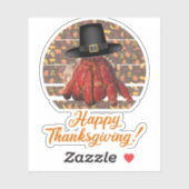 Thanksgiving heremietkreeft sticker (Vel)