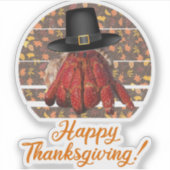 Thanksgiving heremietkreeft sticker (Voorkant)