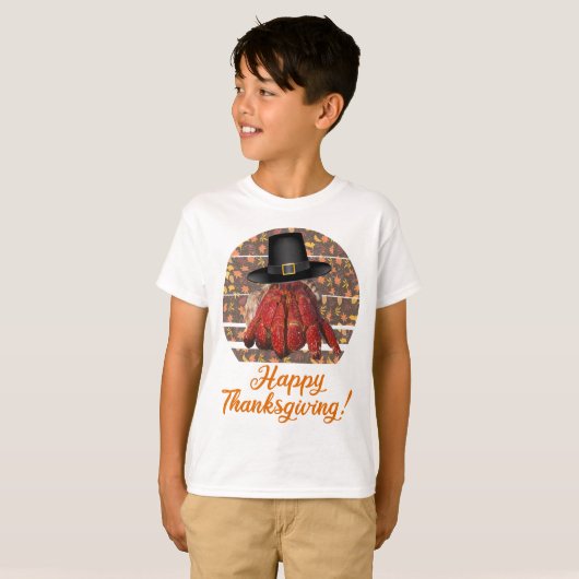 Thanksgiving heremietkreeft t-shirt (Voorkant volledig)