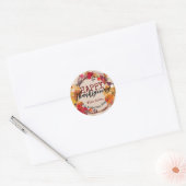 Thanksgiving herfst adem met gesorteerd afvalwater ronde sticker (Envelop)