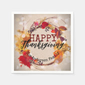 Thanksgiving herfst adem met gesorteerd afvalwater servet (Voorkant)