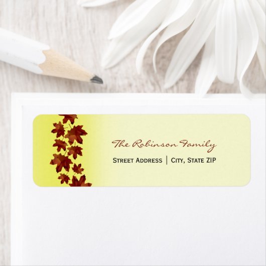 Thanksgiving / Herfst Adresetiketten - Bladeren Etiket (Insitu)