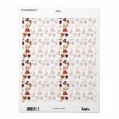 Thanksgiving Herfst Autumn Harvest Pattern Etiket (Full Sheet)
