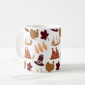 Thanksgiving Herfst Autumn Harvest Pattern Koffiemok (Voorkant links)