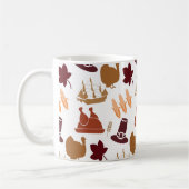 Thanksgiving Herfst Autumn Harvest Pattern Koffiemok (Links)
