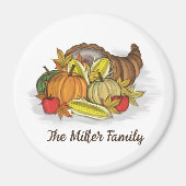 Thanksgiving Herfst Autumn Harvest Vegetables Magneet (Voorkant)