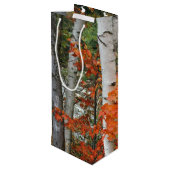 Thanksgiving herfst berk bomen wijn cadeautas (Achterkant Gekanteld)