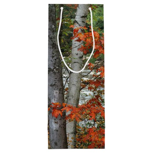 Thanksgiving herfst berk bomen wijn cadeautas (Achterkant)