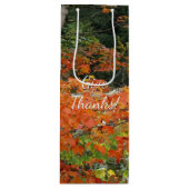Thanksgiving herfst berk bomen wijn cadeautas (Voorkant)