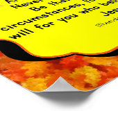 Thanksgiving herfst Bijbelvers poster (Hoek)