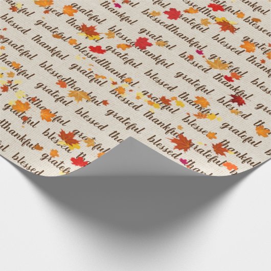 Thanksgiving herfst bladeren cadeaupapier (Hoek)